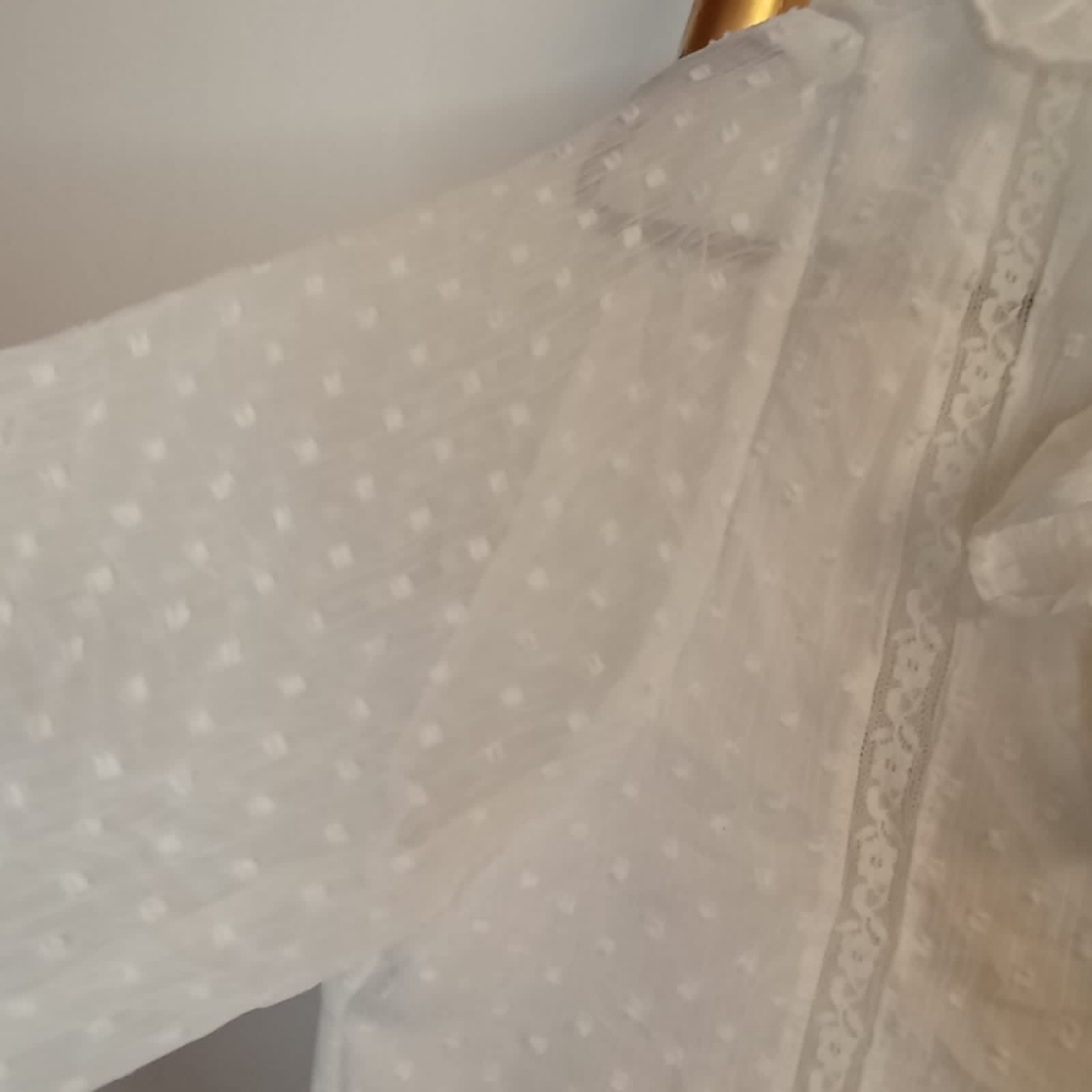 Zara Boho Frill Sheer Top - Picture 4 of 14